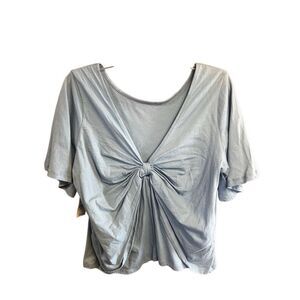 New York & Company Knit Top Sz M Powder Blue NWT